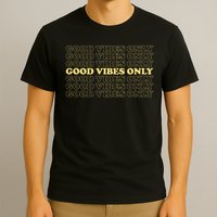 Good Vibes Only Vintage Optimist Positive Thinking Retro T-Shirt