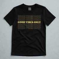 Good Vibes Only Vintage Optimist Positive Thinking Retro T-Shirt