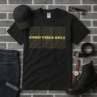 Good Vibes Only Vintage Optimist Positive Thinking Retro Tall T-Shirt