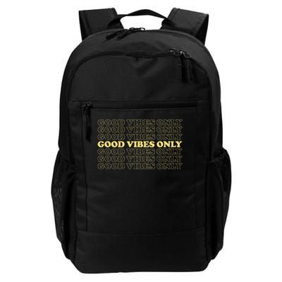 Good Vibes Only Vintage Optimist Positive Thinking Retro Backpack