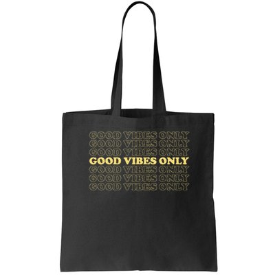 Good Vibes Only Vintage Optimist Positive Thinking Retro Bag
