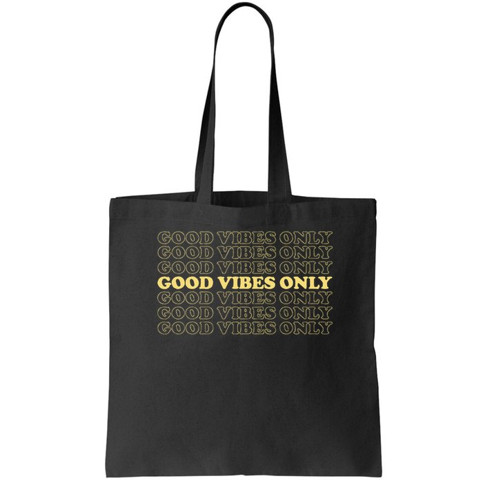 Good Vibes Only Vintage Optimist Positive Thinking Retro Bag