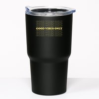 Good Vibes Only Vintage Optimist Positive Thinking Retro Tumbler