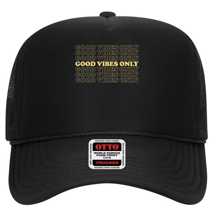 Good Vibes Only Vintage Optimist Positive Thinking Retro Hat