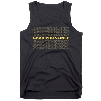 Good Vibes Only Vintage Optimist Positive Thinking Retro Tank Top