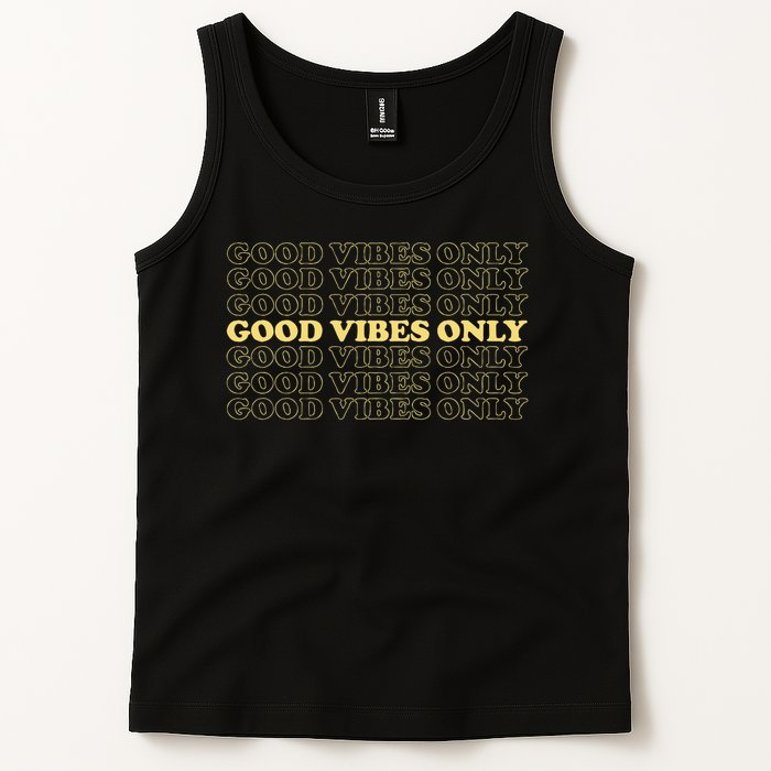 Good Vibes Only Vintage Optimist Positive Thinking Retro Tank Top