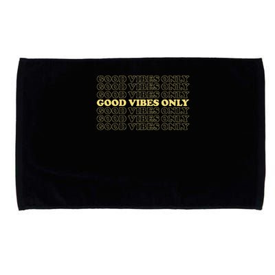 Good Vibes Only Vintage Optimist Positive Thinking Retro Microfiber Hand Towel