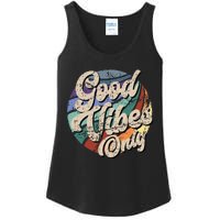 Good Vibes Only Vintage Positive Mind Ladies Essential Tank