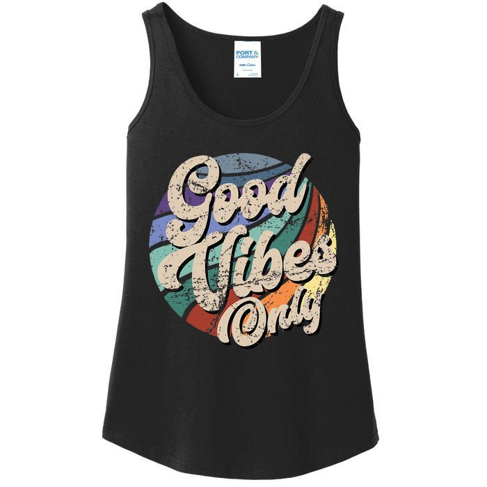 Good Vibes Only Vintage Positive Mind Ladies Essential Tank