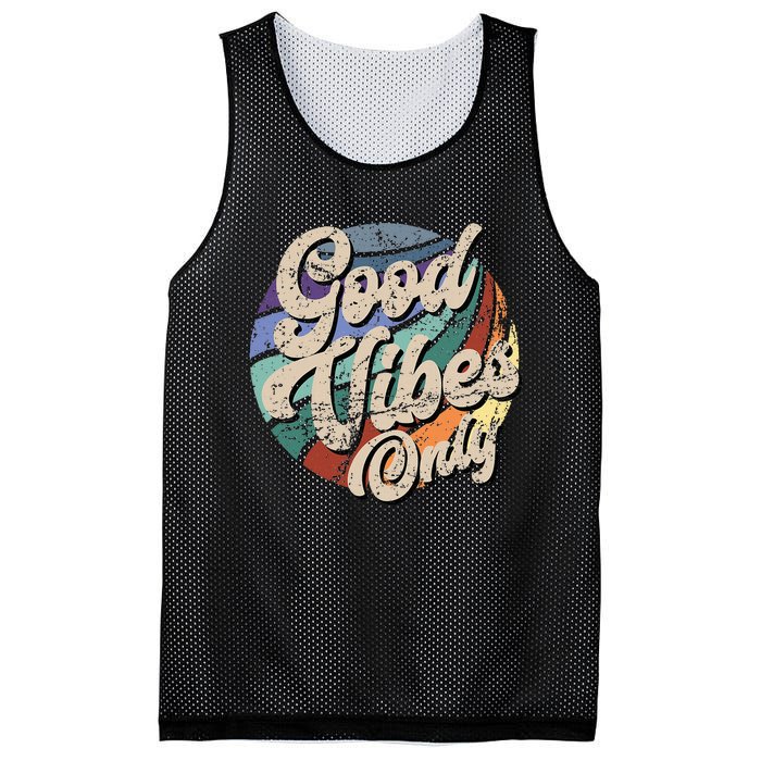 Good Vibes Only Vintage Positive Mind Mesh Reversible Basketball Jersey Tank