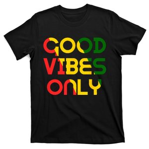 Good Vibes Only Rasta Reggae Roots Clothing Tee Flag T-Shirt