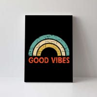 Good Vibes Only Funny Positive Inspirational Retro Canvas