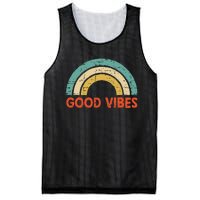 Good Vibes Only Funny Positive Inspirational Retro Mesh Reversible Basketball Jersey Tank