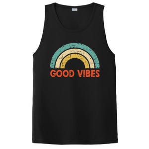 Good Vibes Only Funny Positive Inspirational Retro PosiCharge Competitor Tank