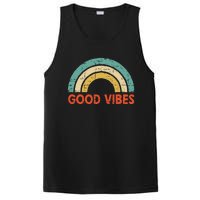 Good Vibes Only Funny Positive Inspirational Retro PosiCharge Competitor Tank