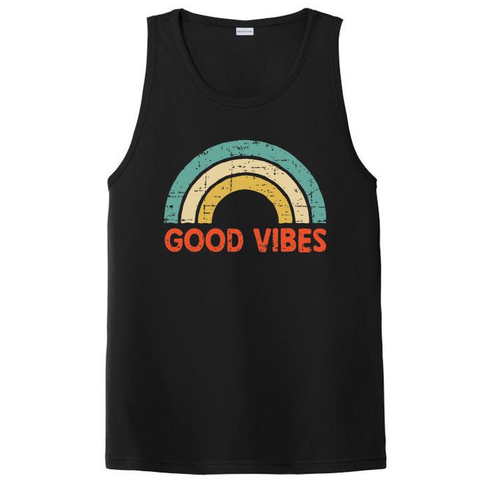 Good Vibes Only Funny Positive Inspirational Retro PosiCharge Competitor Tank