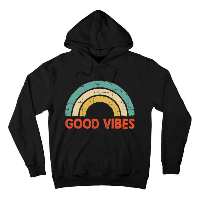 Good Vibes Only Funny Positive Inspirational Retro Tall Hoodie