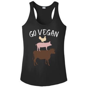 Go Vegan Or Go Home Vegetarian Funny Vegan Veganism Diet Go Vegan Ladies PosiCharge Competitor Racerback Tank