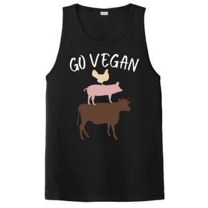 Go Vegan Or Go Home Vegetarian Funny Vegan Veganism Diet Go Vegan PosiCharge Competitor Tank