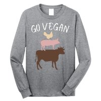 Go Vegan Or Go Home Vegetarian Funny Vegan Veganism Diet Go Vegan Long Sleeve Shirt