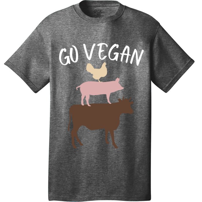 Go Vegan Or Go Home Vegetarian Funny Vegan Veganism Diet Go Vegan T-Shirt