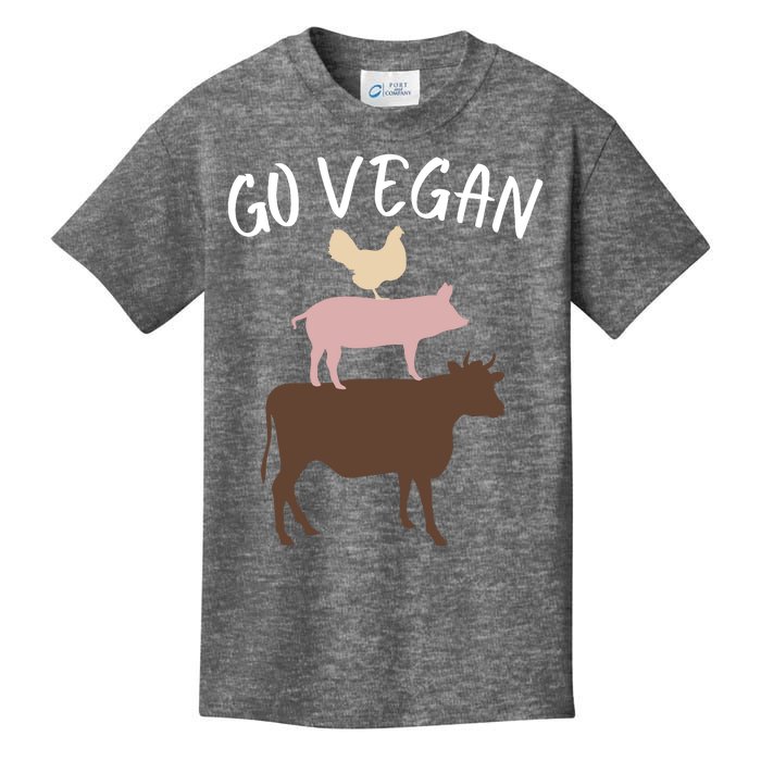 Go Vegan Or Go Home Vegetarian Funny Vegan Veganism Diet Go Vegan Kids T-Shirt