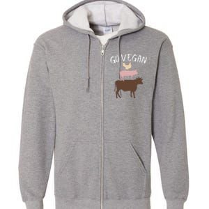 Go Vegan Or Go Home Vegetarian Funny Vegan Veganism Diet Go Vegan Full Zip Hoodie