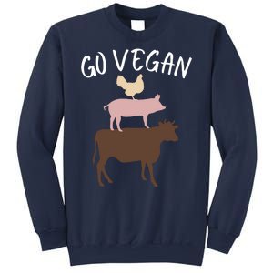 Go Vegan Or Go Home Vegetarian Funny Vegan Veganism Diet Go Vegan Sweatshirt