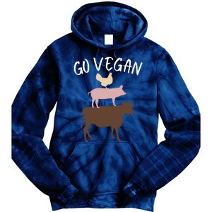 Go Vegan Or Go Home Vegetarian Funny Vegan Veganism Diet Go Vegan Tie Dye Hoodie