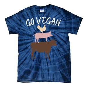 Go Vegan Or Go Home Vegetarian Funny Vegan Veganism Diet Go Vegan Tie-Dye T-Shirt