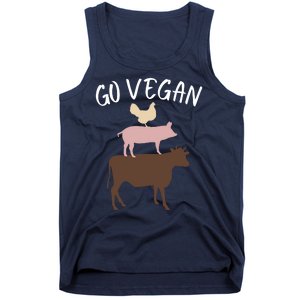 Go Vegan Or Go Home Vegetarian Funny Vegan Veganism Diet Go Vegan Tank Top