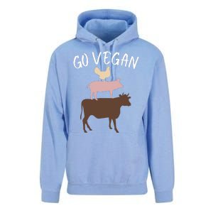 Go Vegan Or Go Home Vegetarian Funny Vegan Veganism Diet Go Vegan Unisex Surf Hoodie