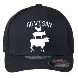 Go Vegan Or Go Home Vegetarian Go Vegan Funny Vegan Veganism Diet Flexfit Unipanel Trucker Cap