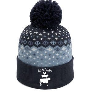 Go Vegan Or Go Home Vegetarian Go Vegan Funny Vegan Veganism Diet The Baniff Cuffed Pom Beanie