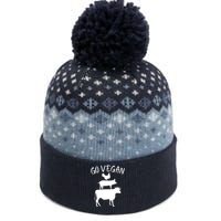 Go Vegan Or Go Home Vegetarian Go Vegan Funny Vegan Veganism Diet The Baniff Cuffed Pom Beanie