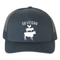 Go Vegan Or Go Home Vegetarian Go Vegan Funny Vegan Veganism Diet Yupoong Adult 5-Panel Trucker Hat