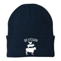 Go Vegan Or Go Home Vegetarian Go Vegan Funny Vegan Veganism Diet Knit Cap Winter Beanie