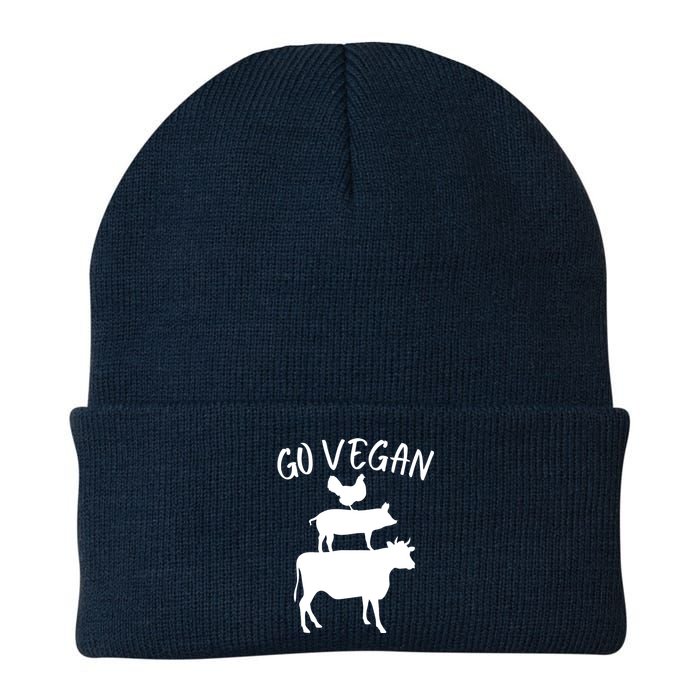 Go Vegan Or Go Home Vegetarian Go Vegan Funny Vegan Veganism Diet Knit Cap Winter Beanie