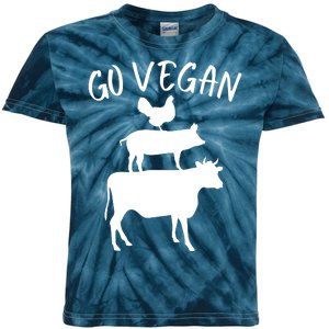 Go Vegan Or Go Home Vegetarian Go Vegan Funny Vegan Veganism Diet Kids Tie-Dye T-Shirt