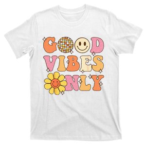 GOOD VIBES ONLY PEACE LOVE 60s 70s Tie Dye Groovy HippiE T-Shirt