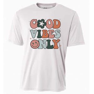 Good Vibes Only Peace Love 60s 70s Tie Dye Groovy Hippie Cooling Performance Crew T-Shirt