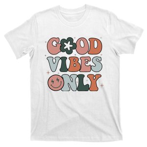 Good Vibes Only Peace Love 60s 70s Tie Dye Groovy Hippie T-Shirt