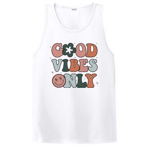 Good Vibes Only Peace Love 60s 70s Tie Dye Groovy Hippie PosiCharge Competitor Tank