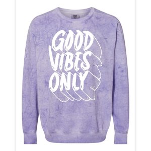 Good Vibes Only Cool Retro Colorblast Crewneck Sweatshirt