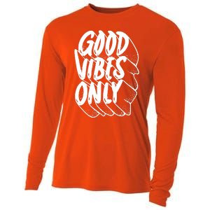 Good Vibes Only Cool Retro Cooling Performance Long Sleeve Crew