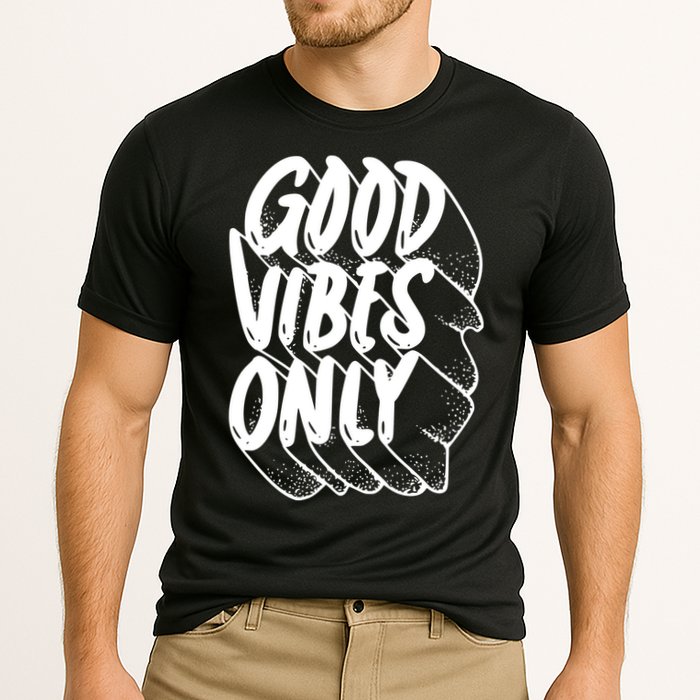 Good Vibes Only Cool Retro Cooling Performance Crew T-Shirt