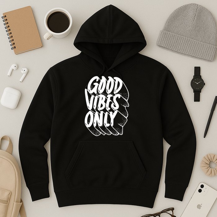 Good Vibes Only Cool Retro Hoodie