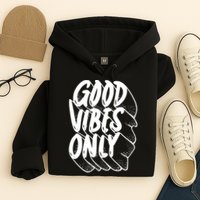 Good Vibes Only Cool Retro Hoodie