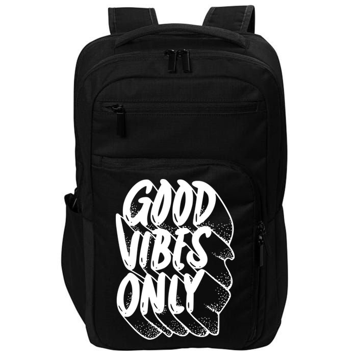 Good Vibes Only Cool Retro Impact Tech Backpack