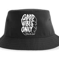 Good Vibes Only Cool Retro Sustainable Bucket Hat